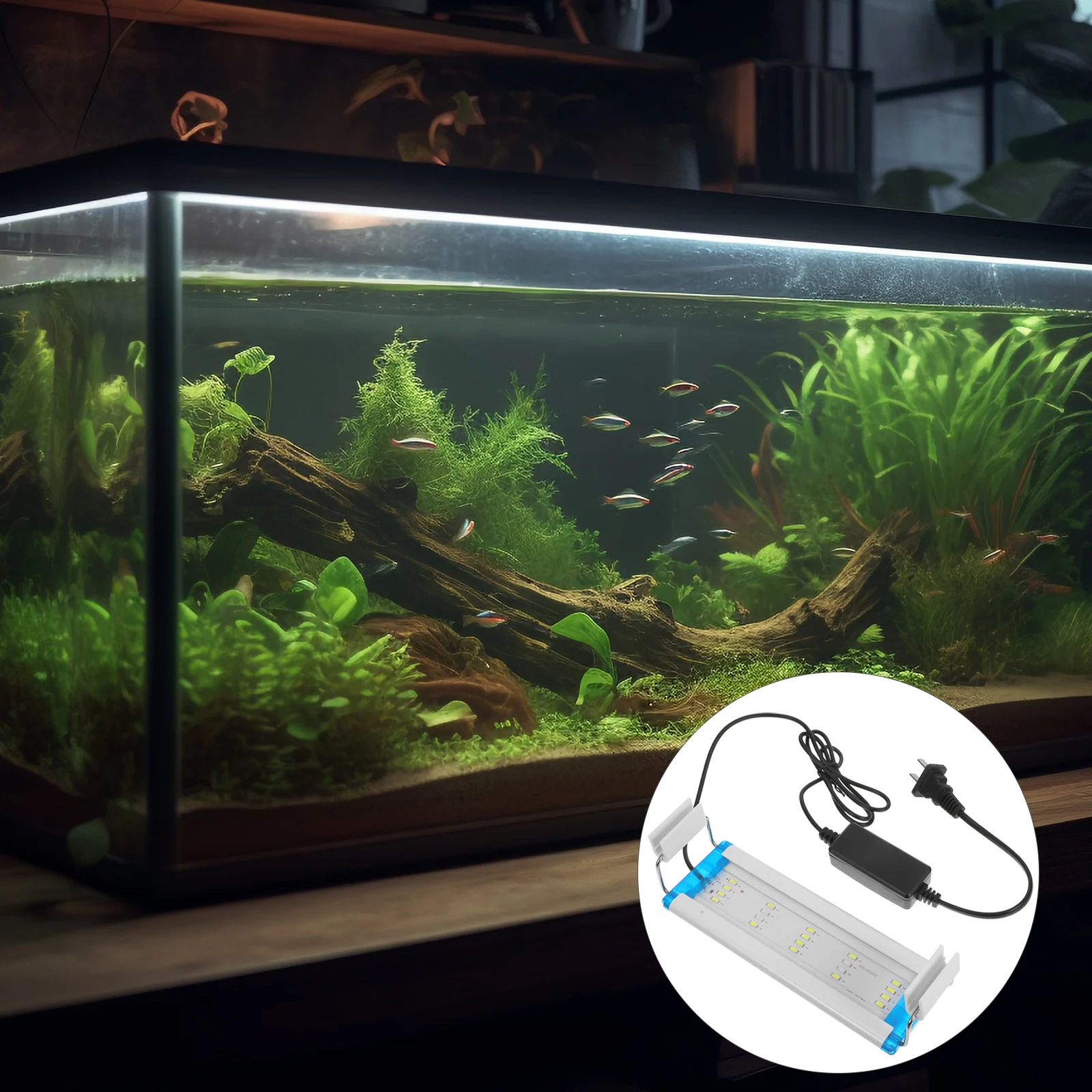 

High Transmitting Led Lamp Adjustable Bracket Energy Efficient Waterproof Long Lifespan Tank Night For Small Saltwater Marine