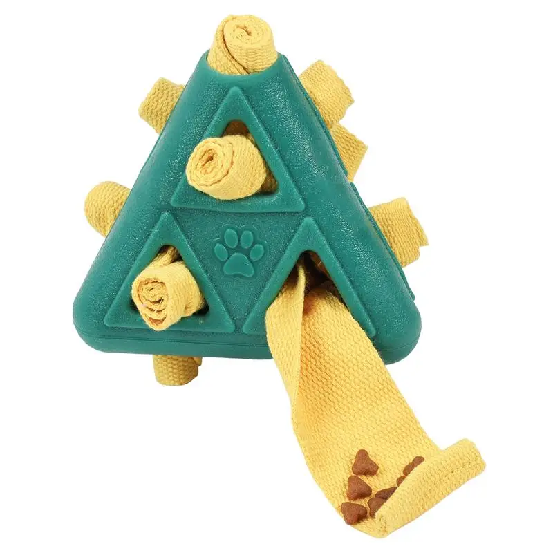 

Dog Chew Toy Dog Food Dispensing With Pyramid Shape Bite-Resistant Pet Puppy Puzzle Toy For Small Medium Large Sizes Pet