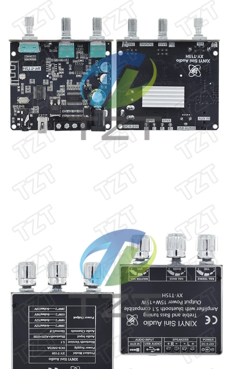 1/2 Stück XY-T15H Bluetooth 5.1 Digitaler Leistungsverstärker-Modul 15W+15W 2.0-Kanal Stereo-Verstärkerplatine für DIY Kabellose Lautsprecher – Detail 10