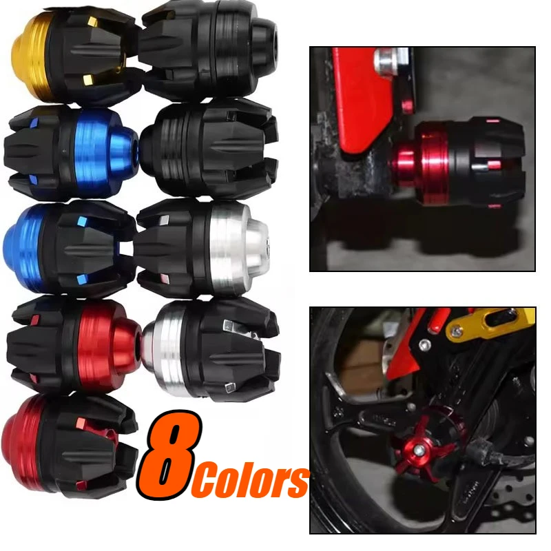 

2 PCS Motorcycle Front and Rear Wheel Crash Protector Anti-fall Frame Slider Aluminum Modification Motorcycle Accessories