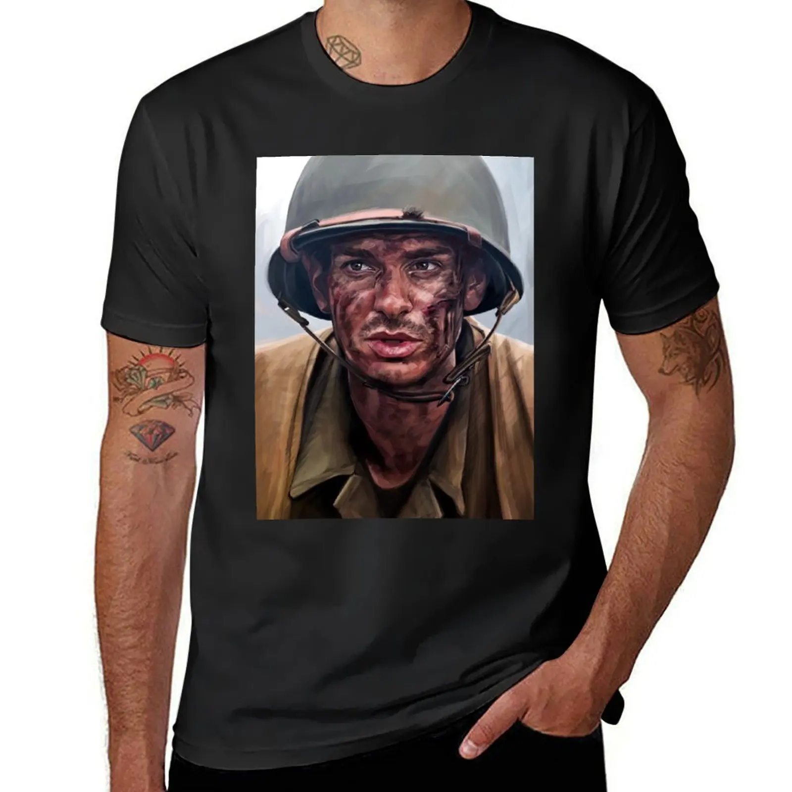 Hacksaw Ridge T-Shirt summer top aesthetic clothes tshirts for men