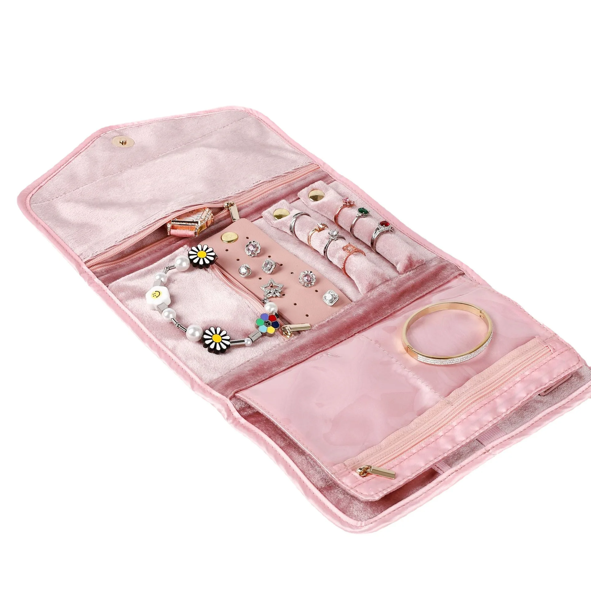 Travel Jewelry Bags For Ring Earrings Storage Portable Mini Necklace Bracelet Organizer Holder Packaging Box Display For Woman