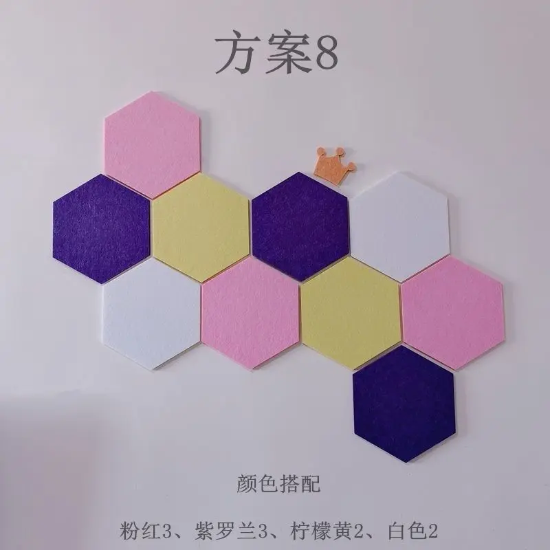 

Креативная фетровая доска-комбинация: настенный декор, шестиугольные обои, 3D-эффект, мягкая деревянная доска для школы, фото-доска, фон для демонстрации