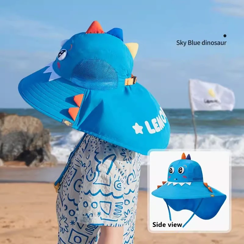 Lemonkid Wide Brim Children Sun Hat Kids Bucket Cap Summer Beach Girls Travel Outdoor New Fashion Cute Casual Sun Hats