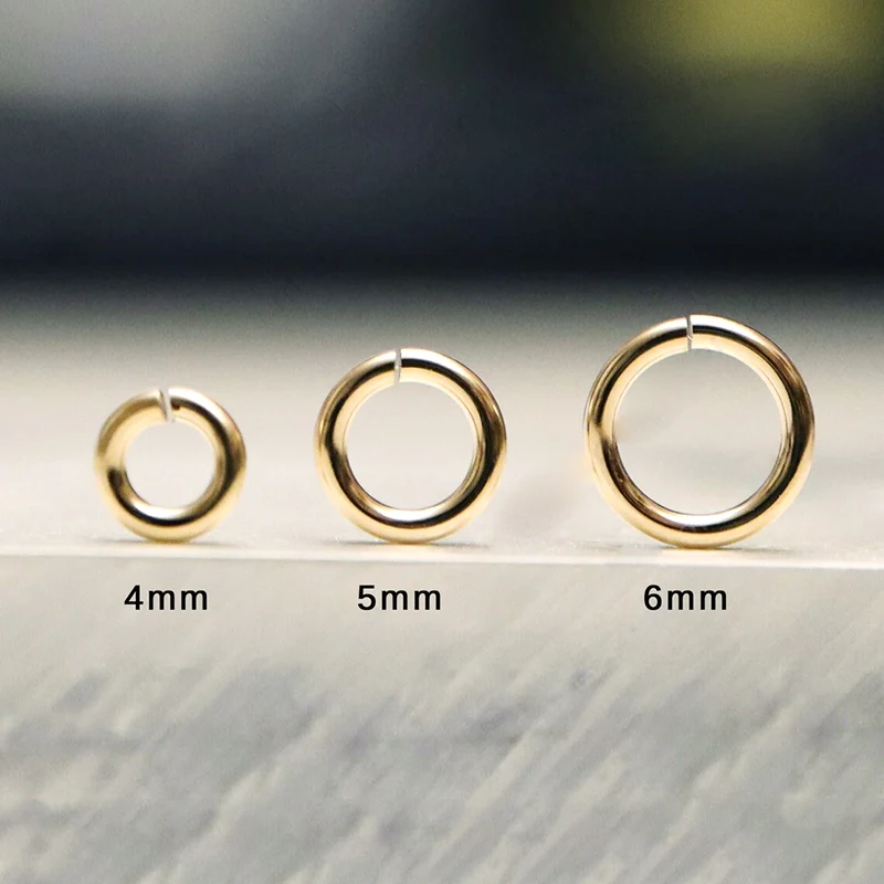 Jump Ring 14K Gold Filled Open Jump Rings 14K Gold Split Ring For Making DIY Jewelry Findings Tarnish Resistant Jewelry Findings