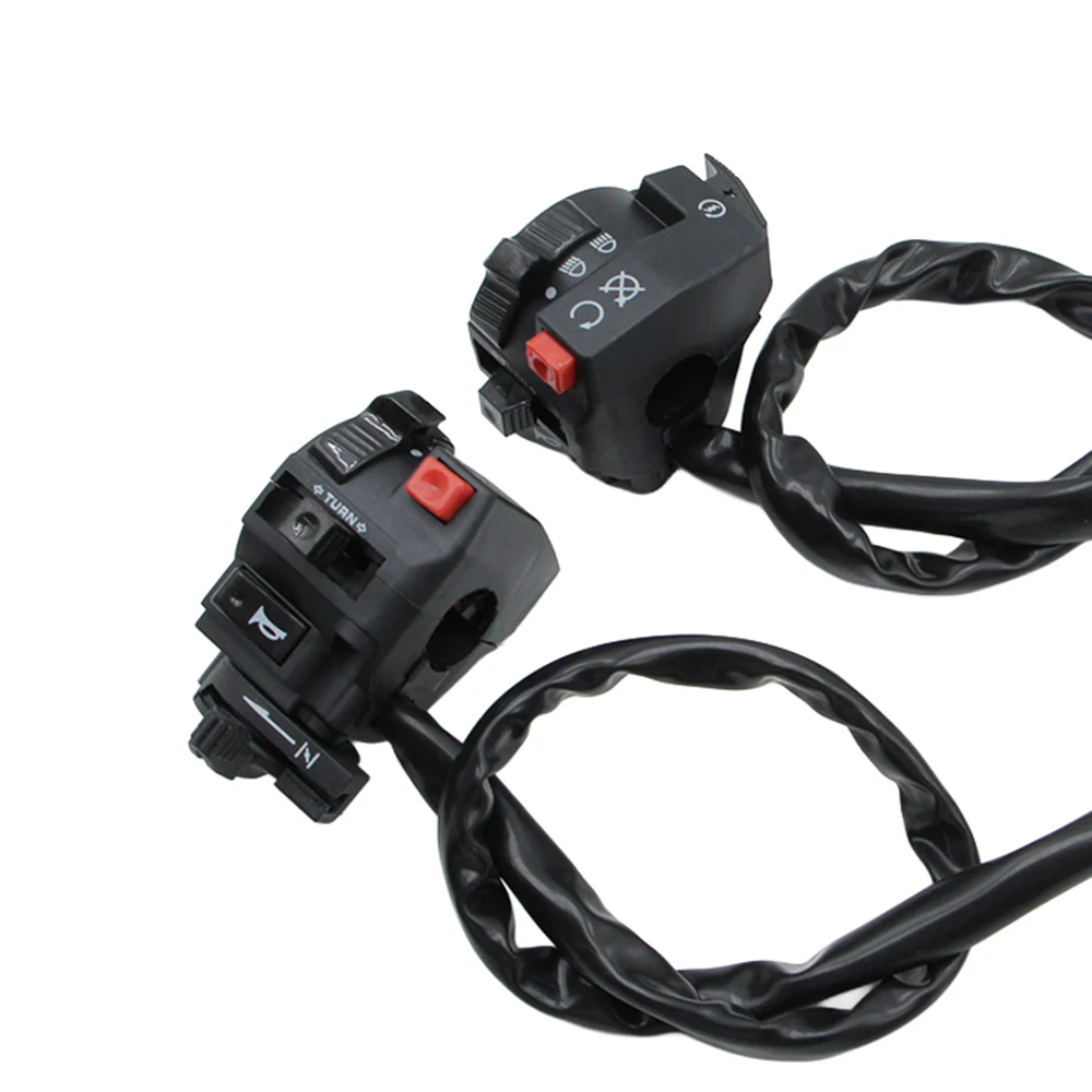 ATV 5 Function 9 Wire Left Electric Start Switch Horn Turn Signals Indicator Switch Far Near Light Button Choke Switch Assembly