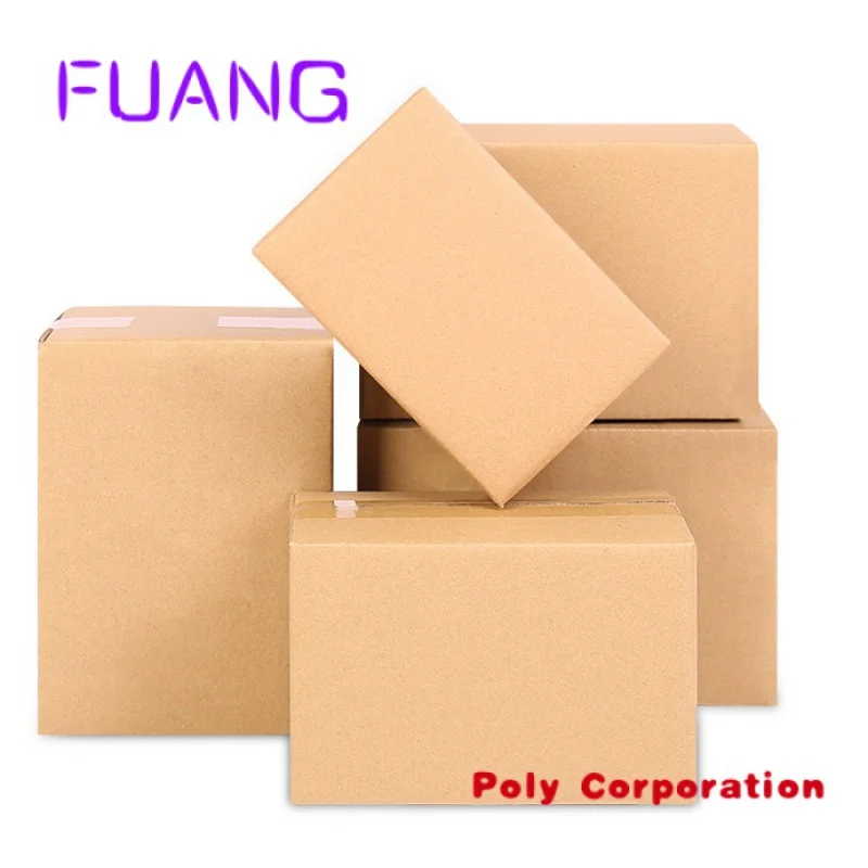 Custom  Custom Strong Cardboard Shipping Boxes Wholesale Corrugated Cartons Mailing Moving Shipping Boxes packing box for small 