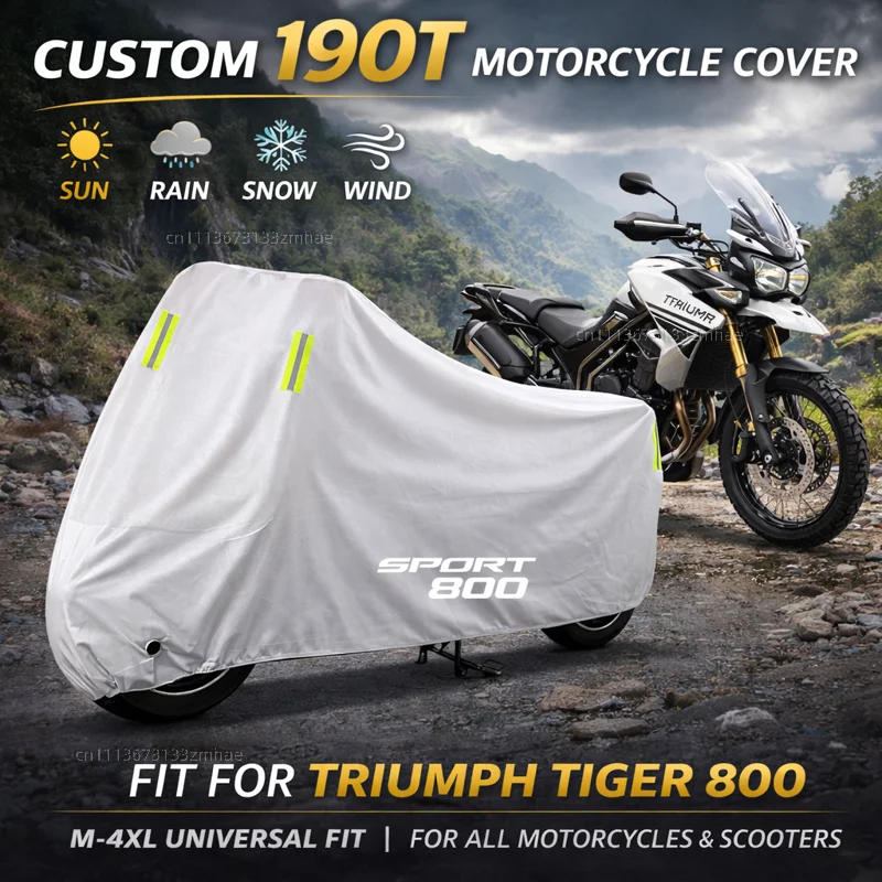 For Triumph Tiger 660 800 900 GT PRO Rally Explorer 1200 1200 XCA XC Motorcycle Cover Waterproof UV Protective All Weather Cover