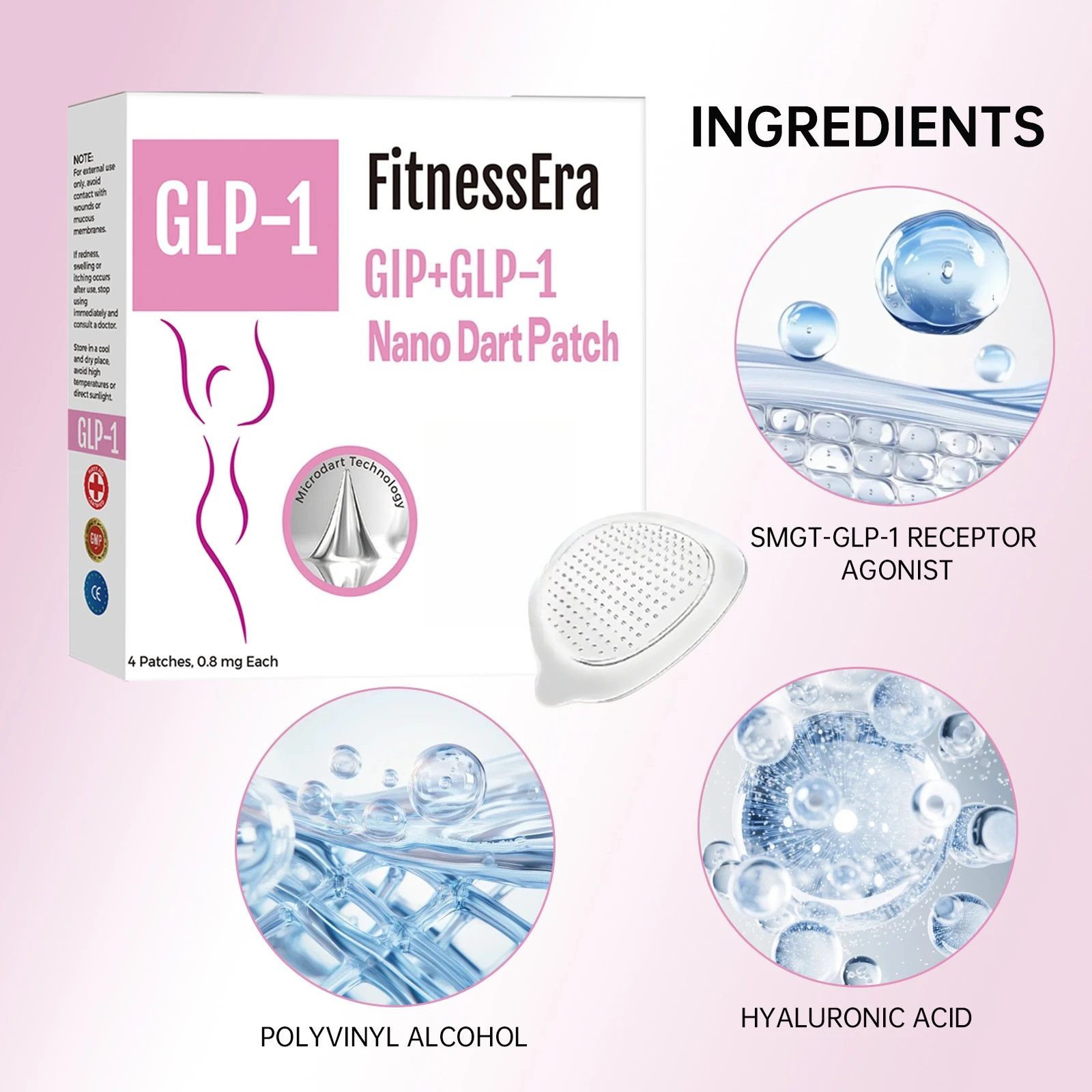 GLP-1 Nano Patch cerotto per la cura del corpo cura delicata dei contorni della pelle del corpo, cerotto per la cura quotidiana 2025