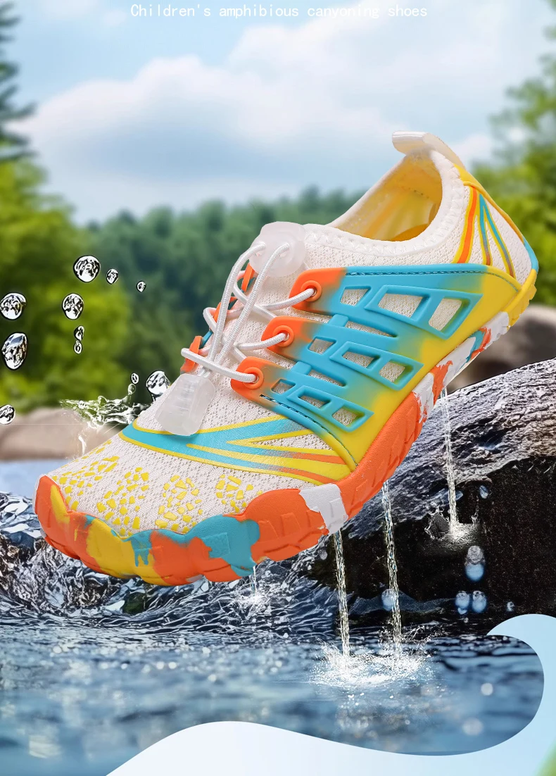 Kinder Schnell Trocknende Aqua Schuhe Kinder Wasser Schuhe Barfuß Fünf-Finger Waten Turnschuhe Jungen Mädchen Strand Schwimmen Schuhe – Detail 2