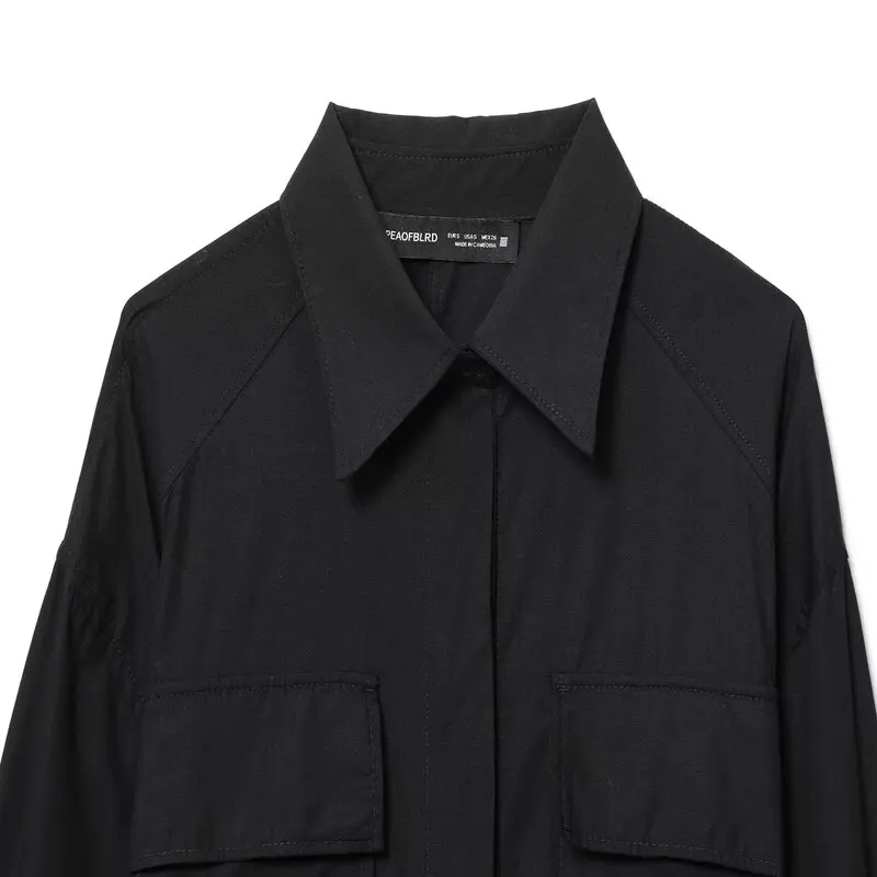 

2025 Autumn New Women's Loose Commuter irt with Belt Design Comfortable Versatile Long Sve Office irt for Ladies