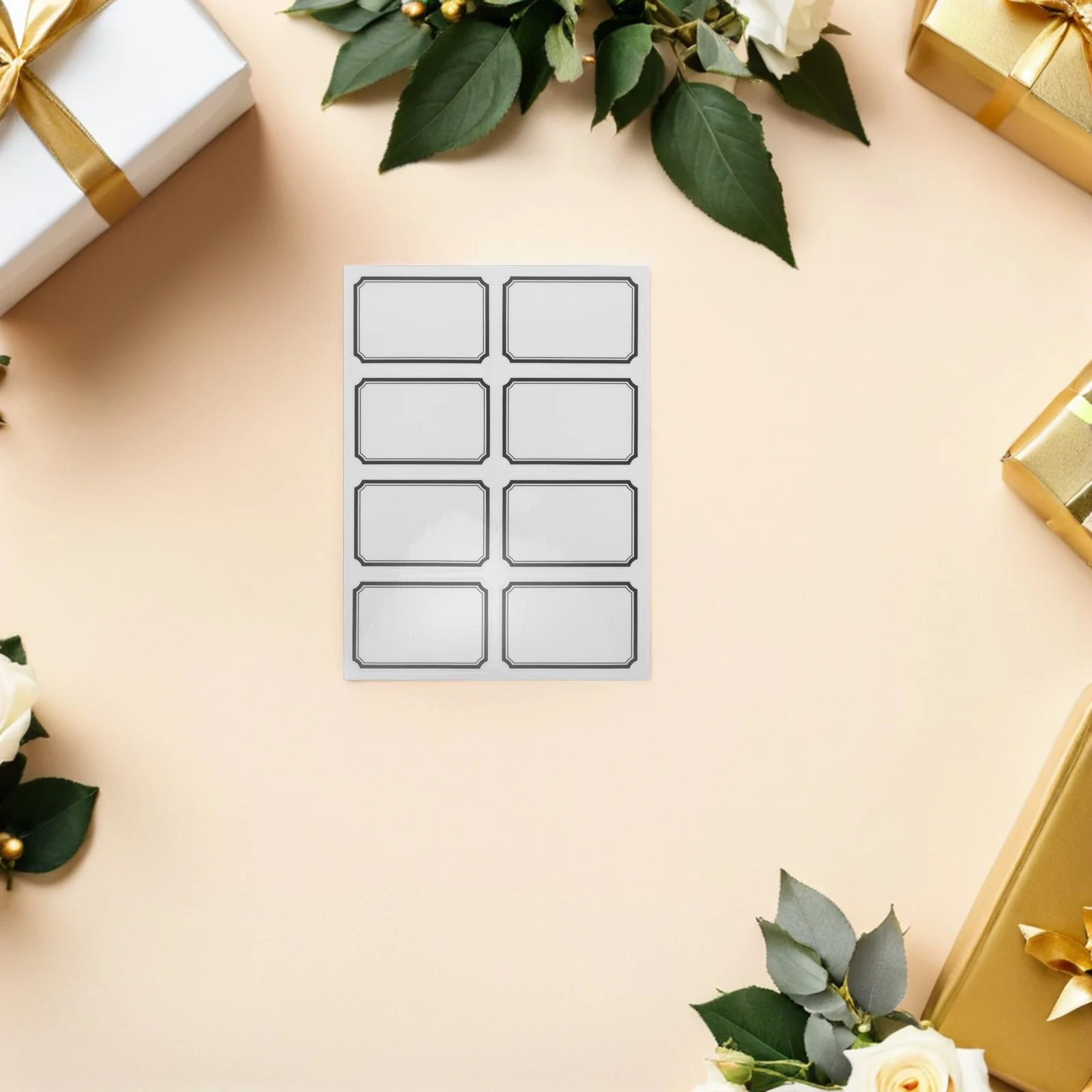 40 Sheets Transparent PVC Self-Adhesive Label Stickers Rewritable Removable for Storage Bins Jars Containers Organization Pantry