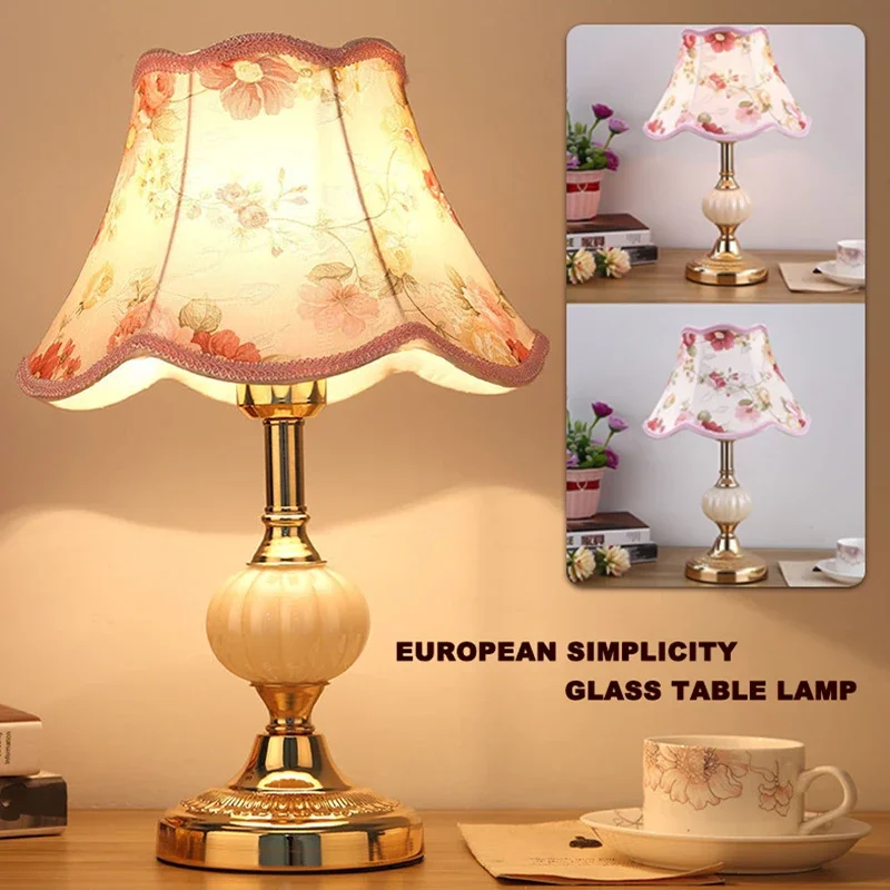 

European Style Table Lamp Bedroom Bedside Lamp Simple Modern Romantic Creative Retro Home Bedside Table Lamps Decoration Lights