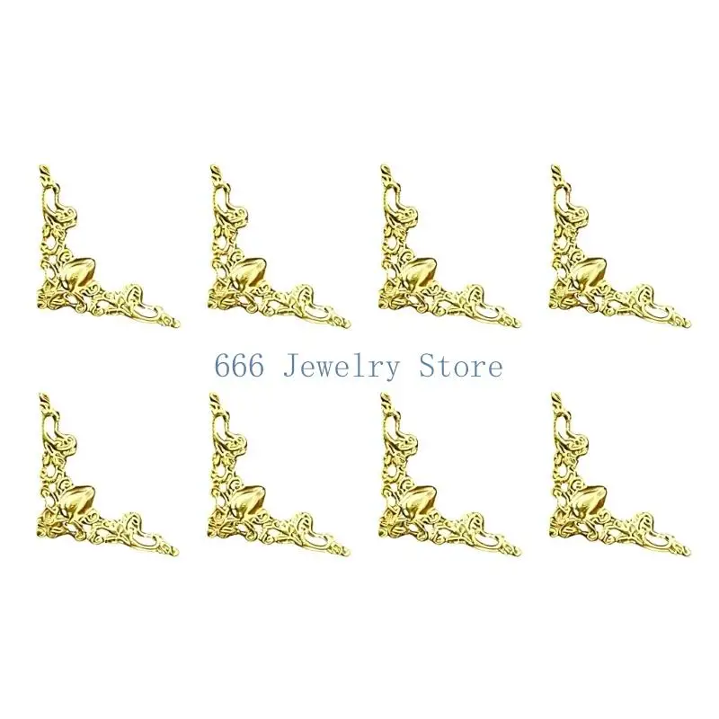 

F2TD Набор из 8 декоративных металлических защитных ограждений для книг с легким зажимом Уменьшает вред, повышает долговечность