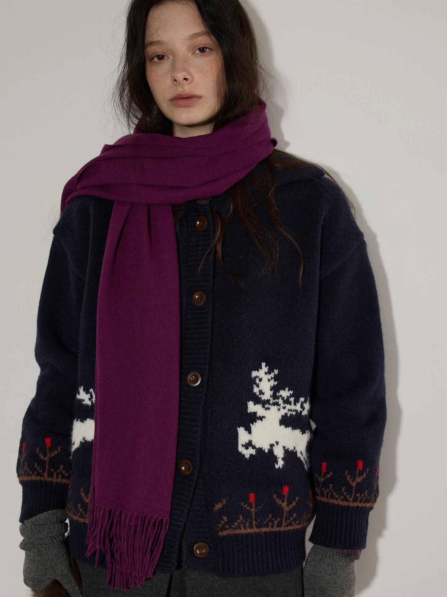 

Вязаный кардиган Lofi в винтажном стиле с цветными блоками, свободный женский свитер, верхняя одежда на осень-зиму, новый дизайн