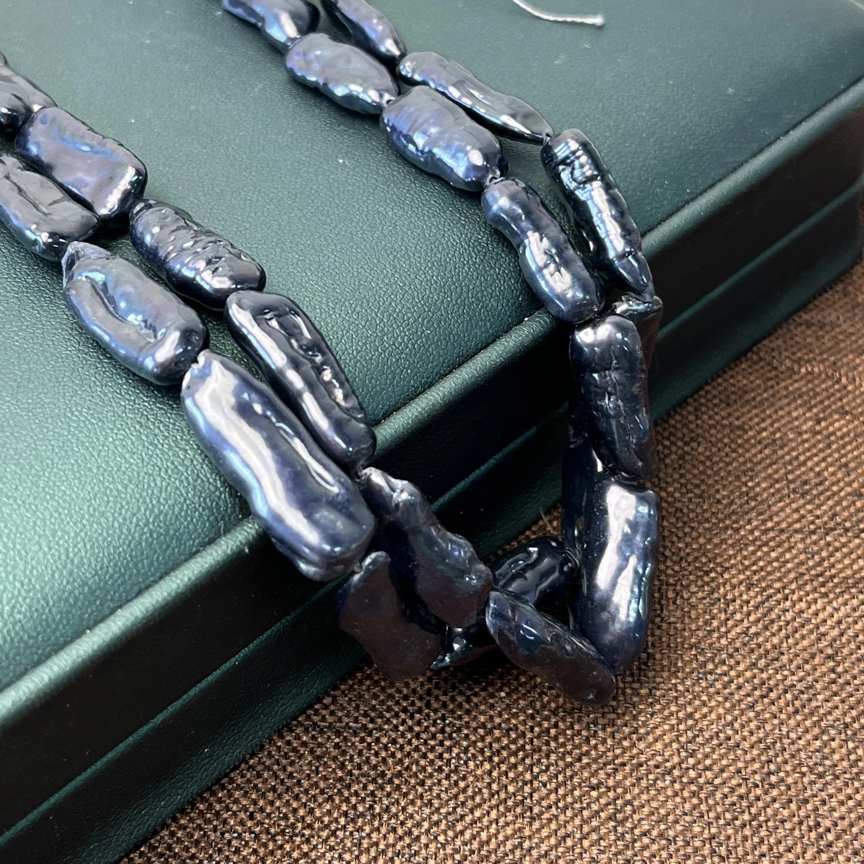 

8x20mm Black Baroque Pearl Beads Natural Freshwater Pearls Beads for Jewelry Making Supplies DIY Necklace Bracelet Accessories