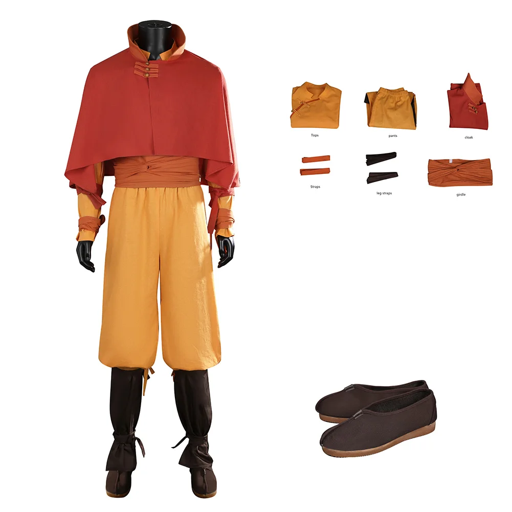 

Aang Cosplay Costume Last Cosplay Airbender Fantasia Disguise Halloween Carnival Part Clothing