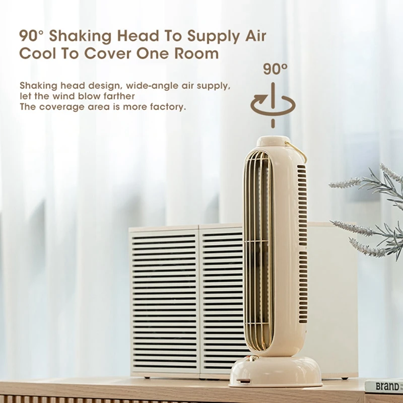 Tower Fan Bladeless Portable Desktop Air Cooler Vertical Fan Wide Angle Air Supply For Home Study