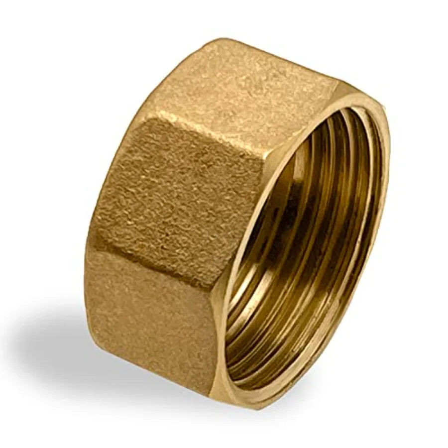 1 أنثى غطاء الأنابيب النحاسية NPT للسباكة والتطبيقات الصناعية هيكل نحاسي متين مع اتصال ملولب لـ Le