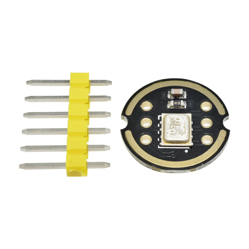 INMP441 無指向性マイクモジュール MEMS 高精度、低消費電力 I2S インターフェイス、ピンヘッダー付き ESP32 をサポート