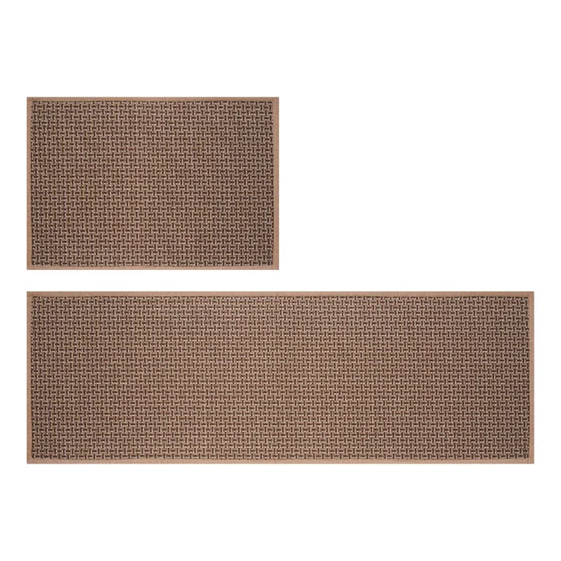 150/120/70cm Oil-proof Kitchen Rug Faux Sisal Running Rug Woven Kitchen Mat Skid Resistant Carpet Home Absorb Water Oil Rugs
