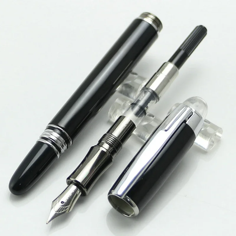 Baoer 79 Fountain Pen Luxury Crystal Head Black Lattice Ink Pens Pilot Advertising Gift Pluma Fuente Stylo Plume