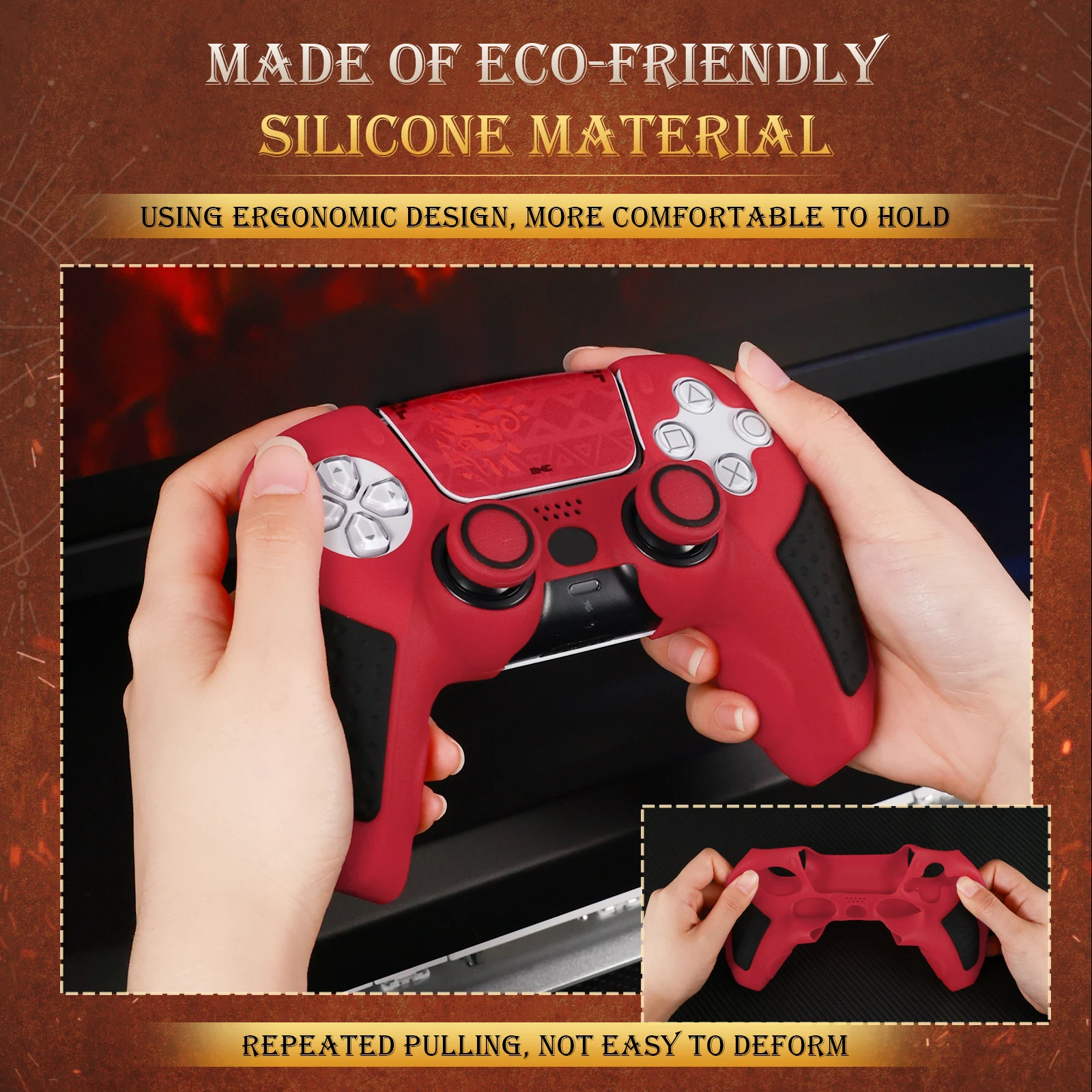 IINE PROTECTIVE CASE FOR PS5 CONTROLLER / Eco-friendly Silicone & Anti-slip &Comfortable Grip &Full Protection