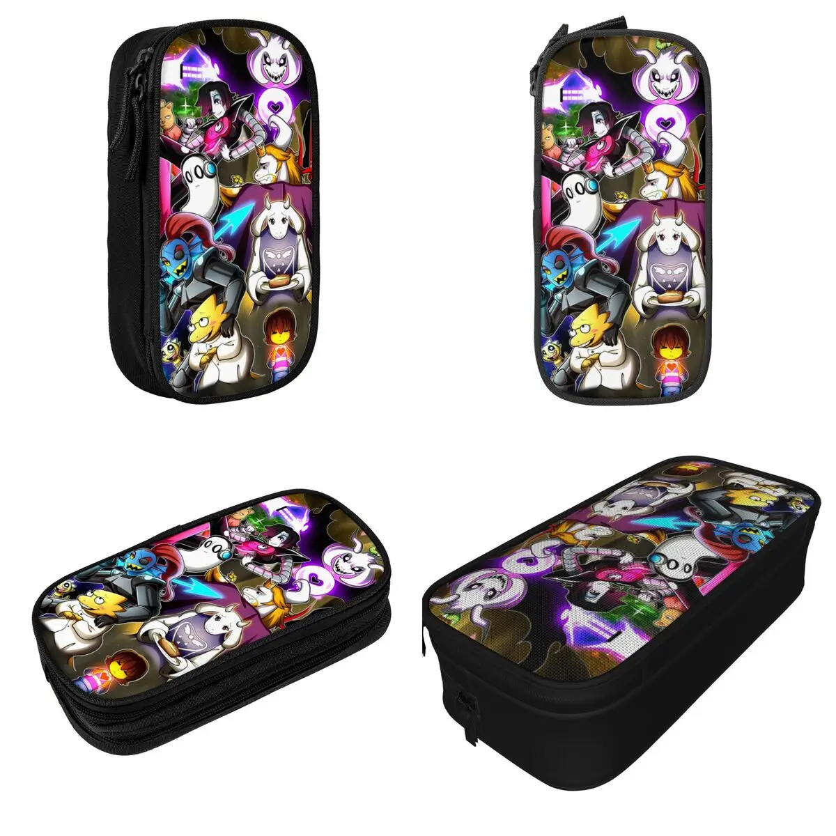 Imagem -02 - Bonito Undertale Asriel Frisk Coração Lápis Case Caneta para Estudante Grande Capacidade Bolsas Estudantes Escola Presentes Papelaria