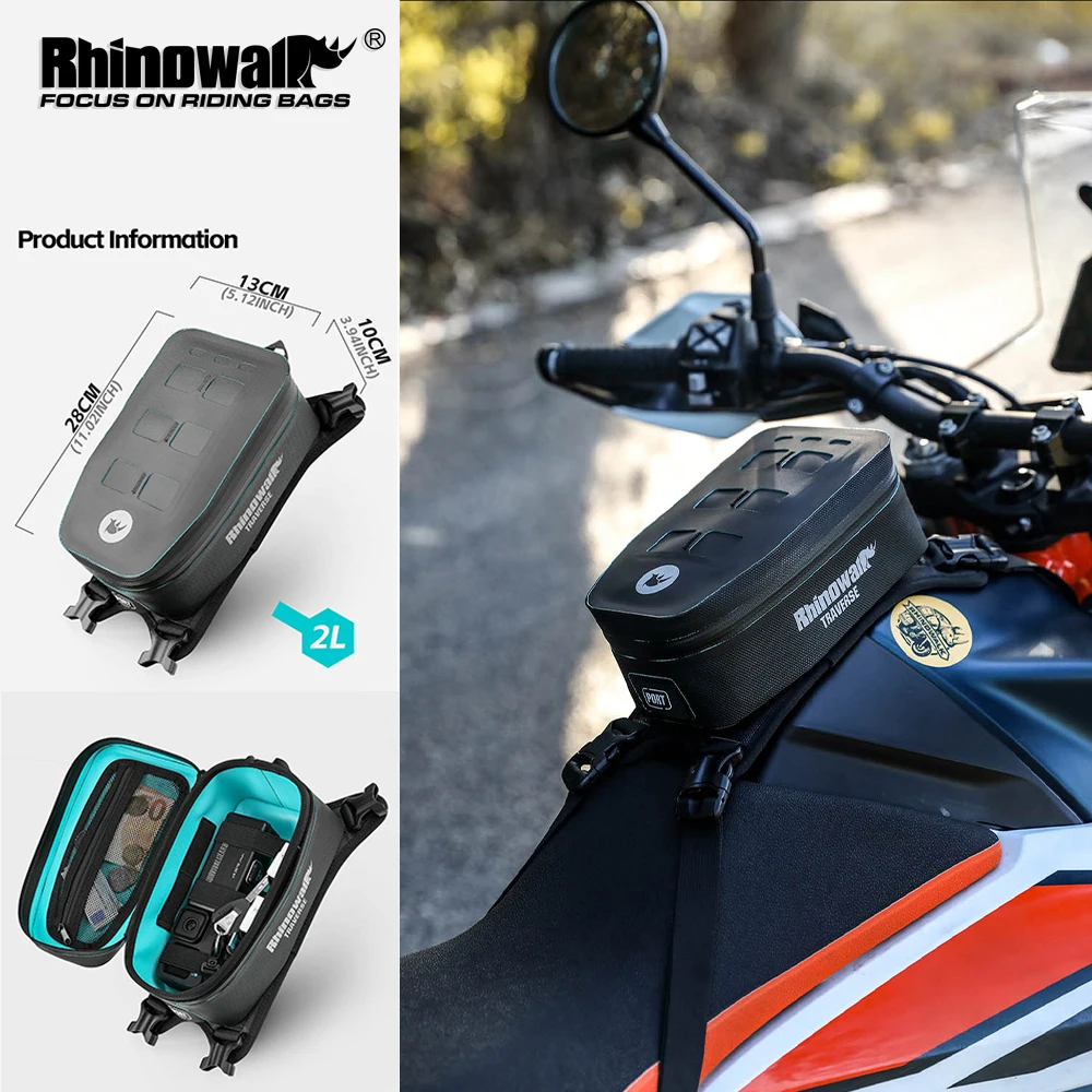 

Rhinowalk Motorcycle Tank Bag 2L Waterproof Universal Lightweight Saddle Front Bag Motor Storage Tool Box Motorcycle Accessories