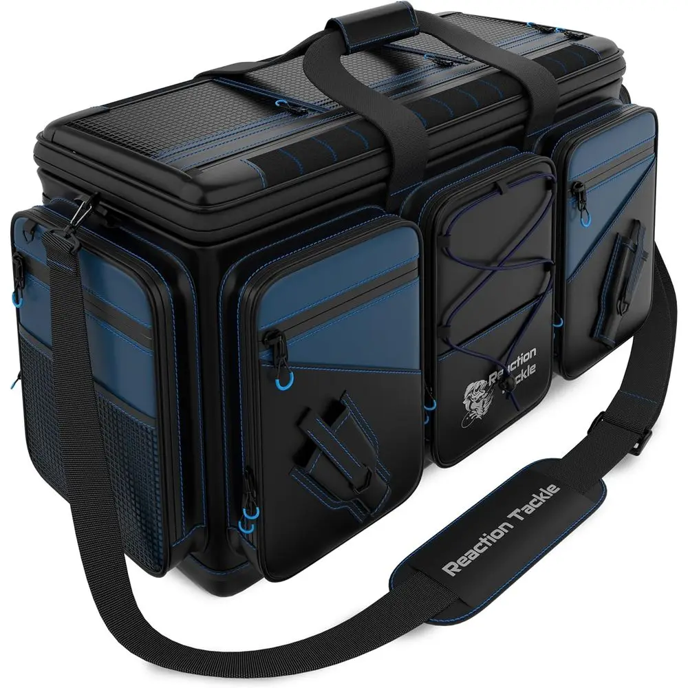 

Tackle Bag – Salt Water Resistant, 1000D PVC Waterproof Material, Tackle Box Organizer with Dividers or 3600 or 3700 Trays (Smal