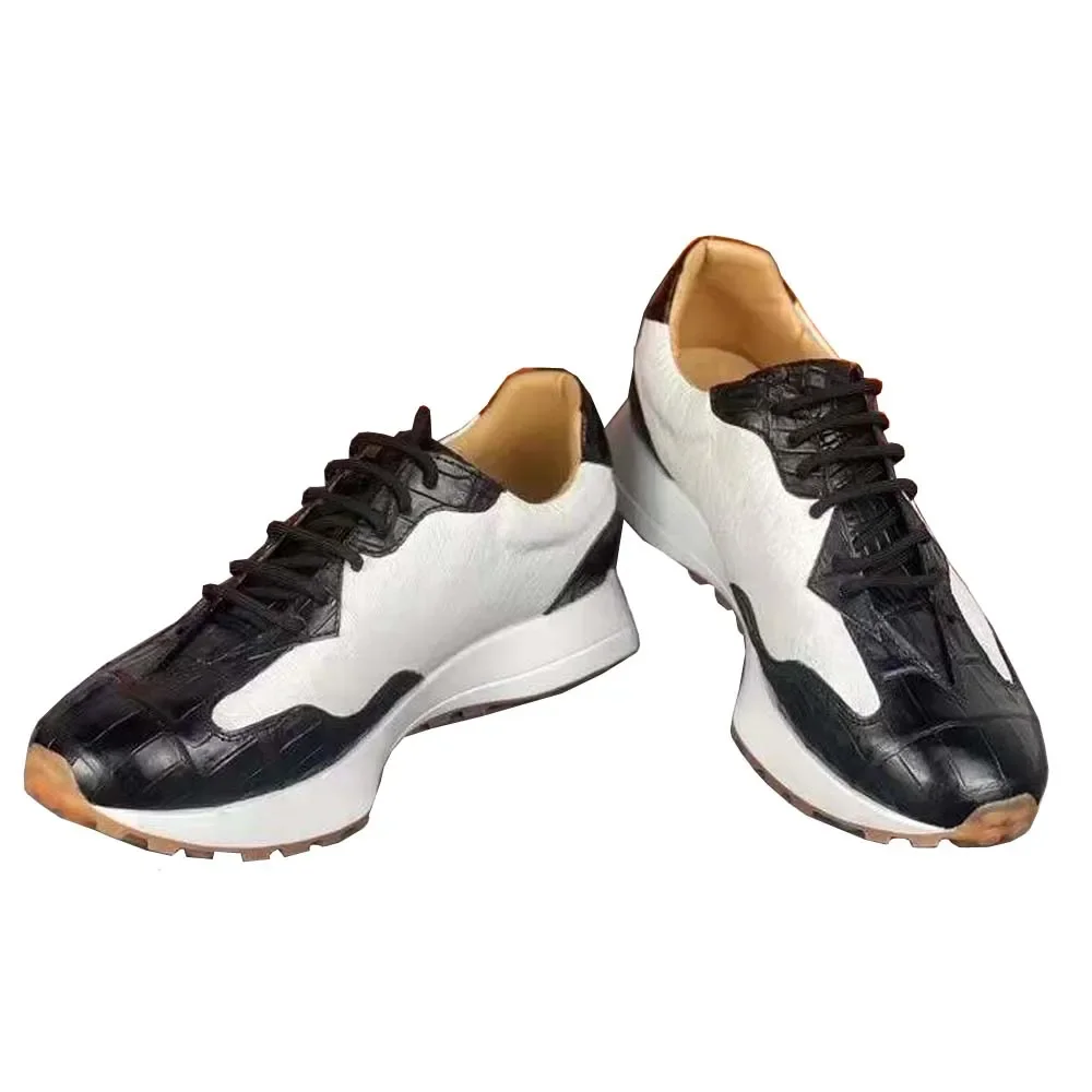 

Yingshang новая мужская обувь из кожи страуса крокодила цвета мужская обувь для отдыха мужская повседневная обувь