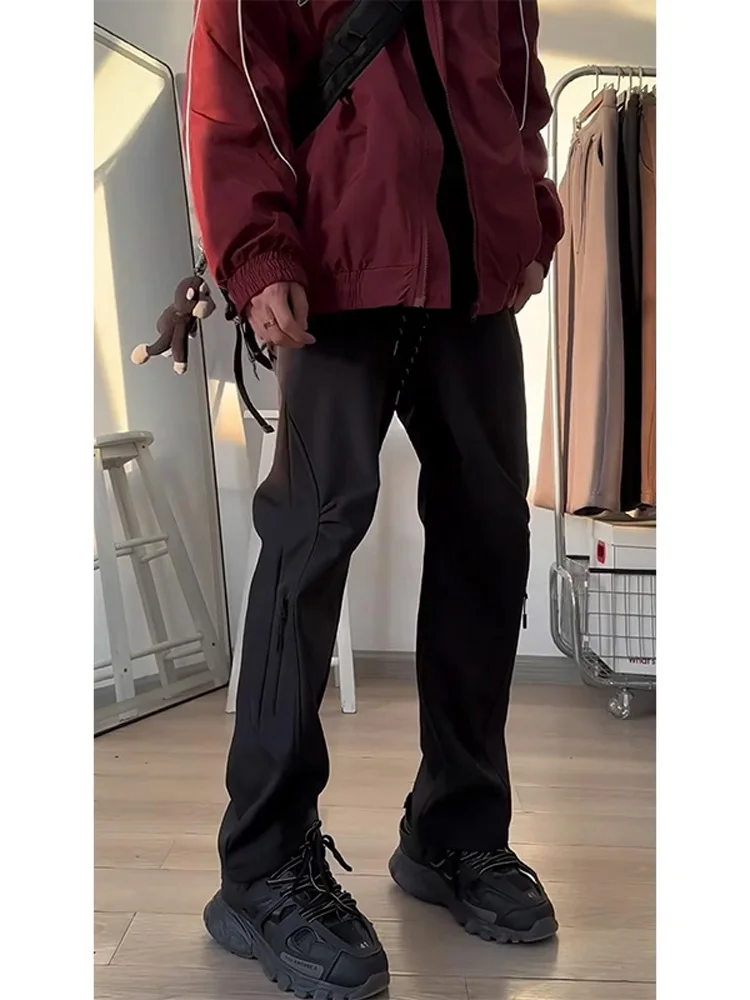 

Мужские зимние рабочие брюки American Style с флисовой подкладкой, водонепроницаемые, ветрозащитные, снегозащитные, повседневные, из утолщенного полиэфирного волокна