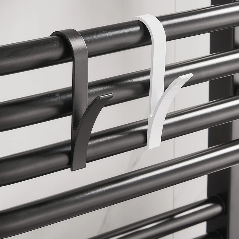Metal Towel Racks Multi-Purpose Heated Radiator Rail Hooks Clips Coat Clothes Hanger Scarf Hooks  Bathroom Bath Handrail Hook