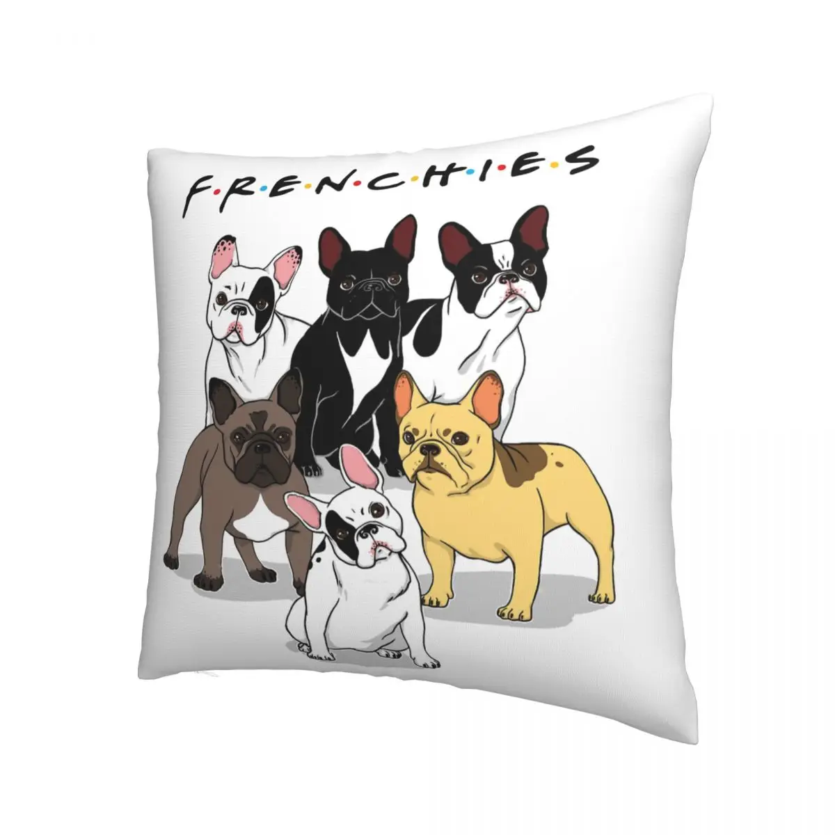 Look Black Throw Pillow Case French Bulldog Frenchie Dog Short Plus Cushion Covers For Home Sofa Chair Decorative Backpack