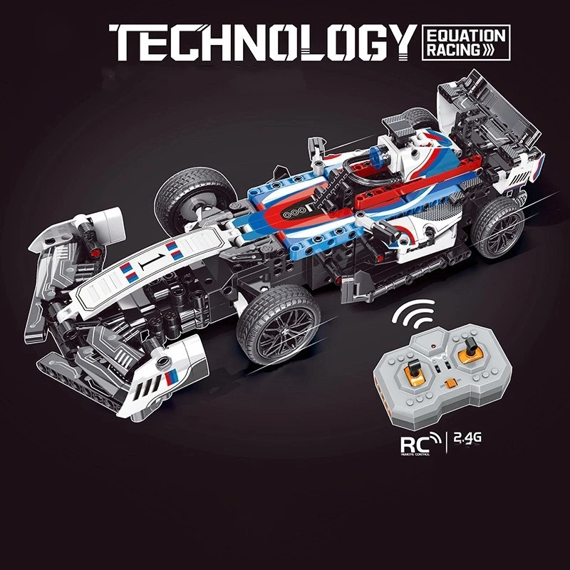 テクニカル F1 レーシングカー RC モデルビルディングブロック MOC 有名なスーパーカードリフトレーシングシティレンガ教育玩具子供のギフト