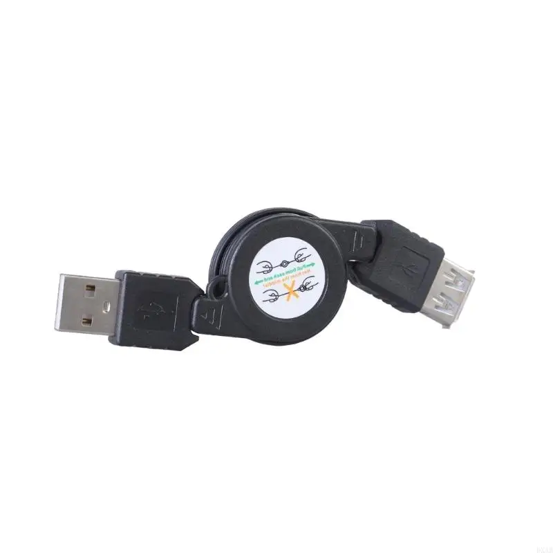 

DXAB Portable USB 2.0 Retractables Data Sync Charging Cable Male to Female Extension Cable for Easy Connectivitys