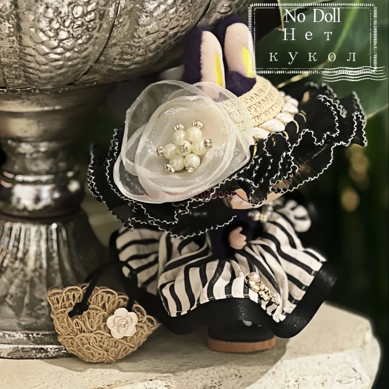 Nowe ubranka dla lalek Labubu, styl księżniczki Hepburn, 15/17 cm, garnitur Labubu, ubrania DIY, akcesoria Labubu, prezenty, bez lalki