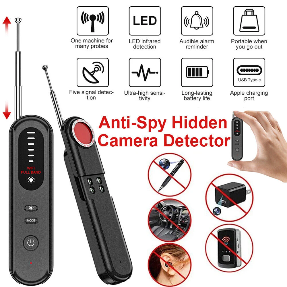 Hidden Camera Detector Professional Anti-Spy Car GPS Tracker Hidden Device Tester Prevent Stealth Shooting Security Protection