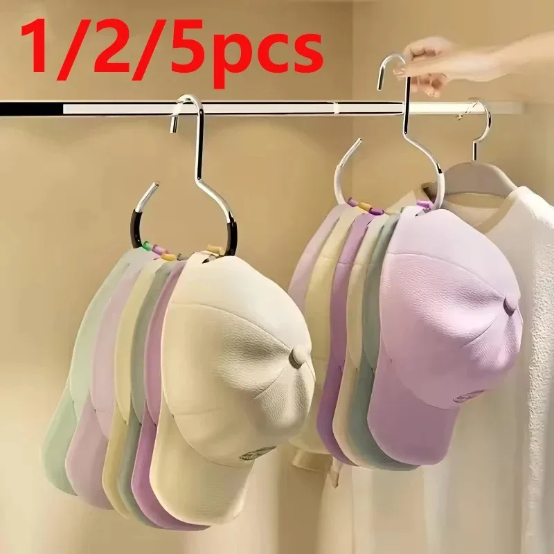 1/2/5Pcs Versatile Manganese Steel Round Hook - Perfect for Hats, Ties, Scarves & Bags, Strong Load-Bearing, Non-Deformable