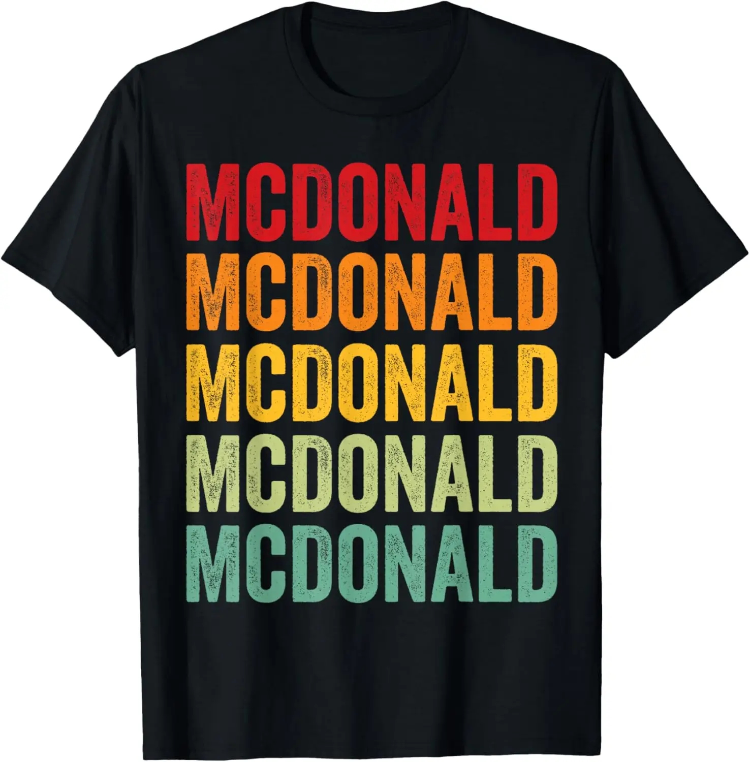 McDonald County, Missouri, Rainbow Text Design T-Shirt