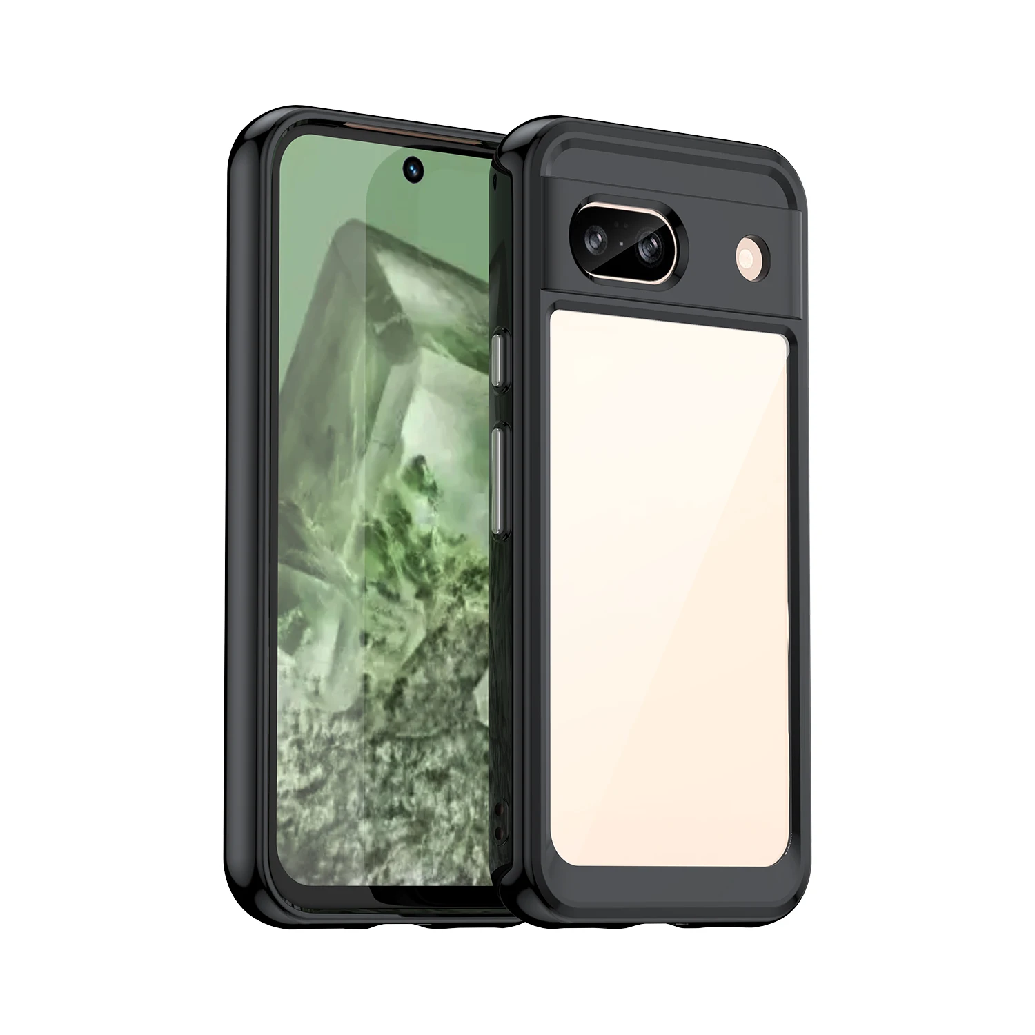 Rugged Shield Colorful Shockproof Case For Google Pixel 8 7 Pro 6A 7A 8A TPU Bumper Transparent Acrylic Protective Back Cover