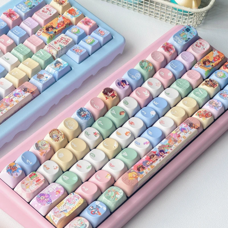 

Cute Key Caps 130+ Keys Anime Keycaps Overwatch Keycap Game Keycaps Chreey PBTfor Made68 Mad68 Wooting 60 Mechanical Keyboard