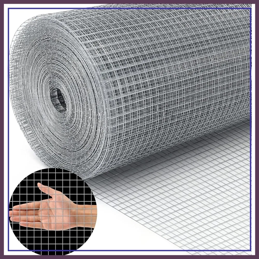 

1/2 inch 19 Gauge Hardware Cloth, 48in×100ft Galvanized Welded Wire Mesh Roll for Poultry Netting, Chicken Fence
