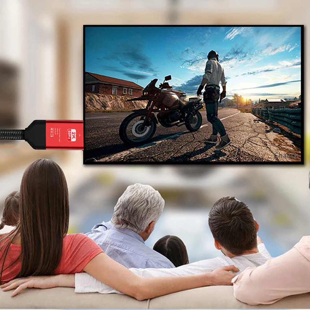 3 في 1 USB C إلى كابل متوافق مع HDMI 2K 60 هرتز المصغّر USB Type-C إلى HDM IAdapter محول USB 5 فولت مصدر الطاقة آيفون سامسونج