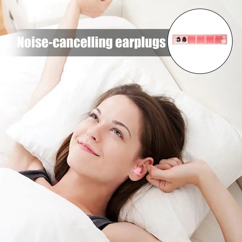 Noise Cancelling Ear Plugs Calmer Earbuds Silicone Ear Plugs High Decibel Earbuds Flexible Airplane Ear Plugs For Studying