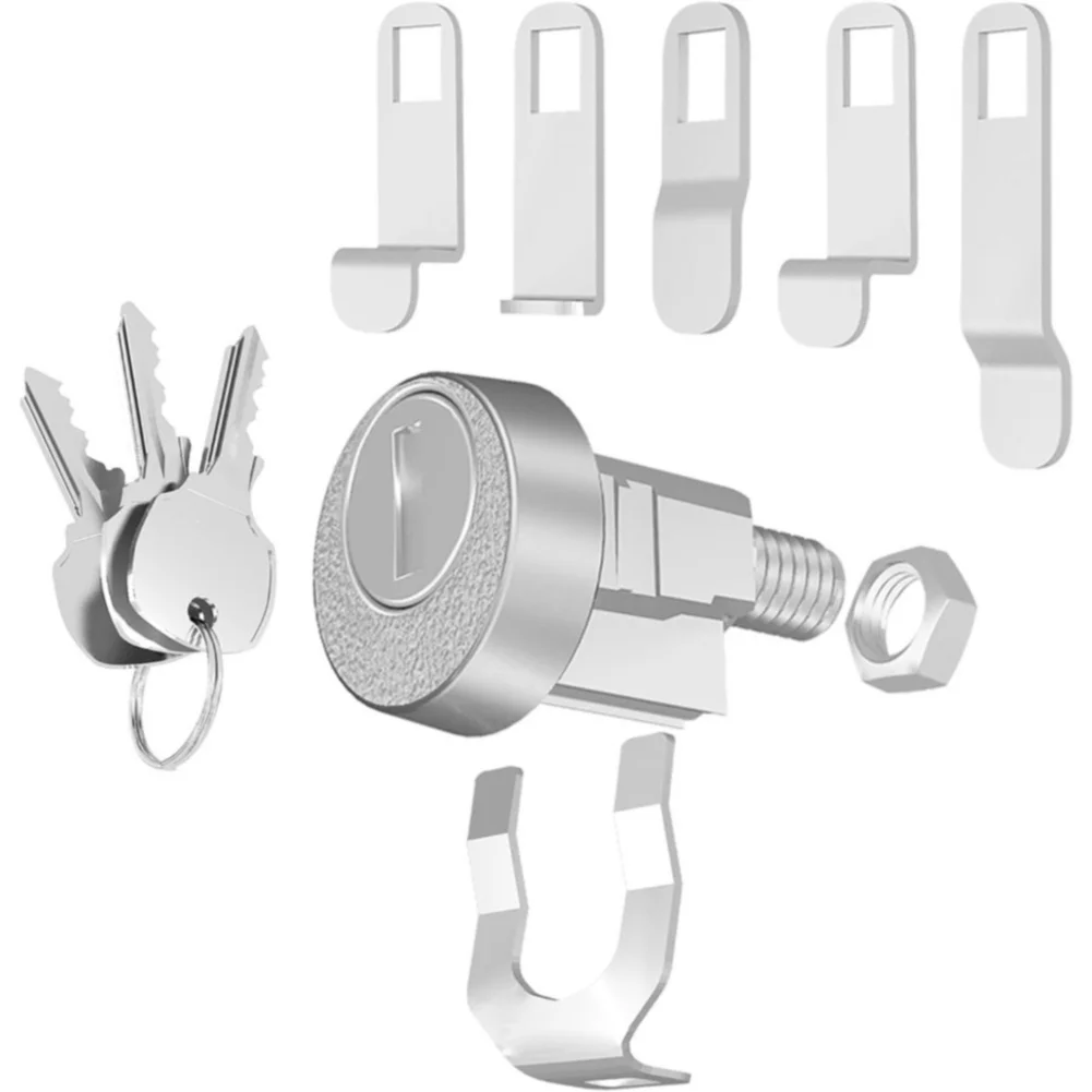 Zinc Alloy Cam Lock for Mailbox Replacement with 5 Cam Plates and Keys for Secure Cabinet Drawer and Storage Furniture Use