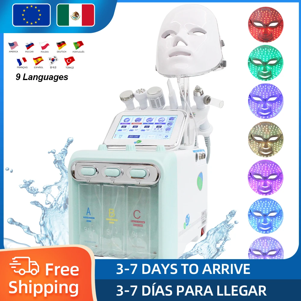 7 in 1 Water Dermabrasion Facial Machine Deep Cleansing Skin Care Tightening Blackhead Removal Spa Beauty Device