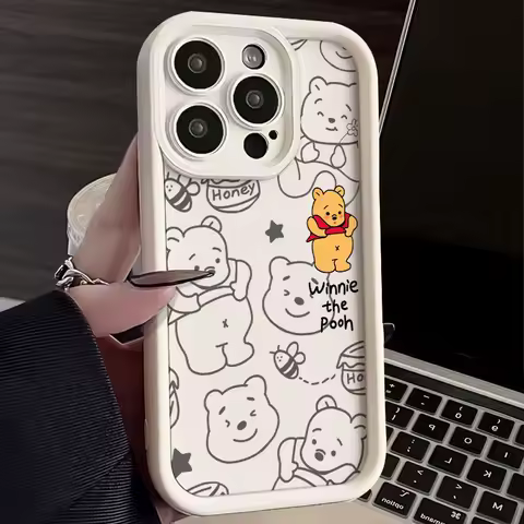 Disney Winnie Pooh Soft Phone Case for Samsung Galaxy S23 Ultra S22 S21 Plus S20 FE A12 A32 A52 A52S A53 A14 A34 A54 A13 A23 A33
