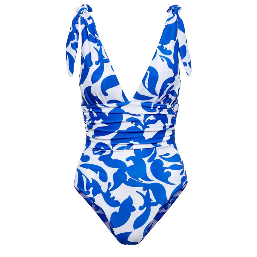 

Women's Floral Print Beachwear Deep V Neck Swimsuit and Midi Skirt Bathing Suits Sexy Fashion Swimwear Summer Design Sense 2023