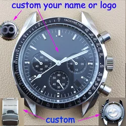 japan quartz watch vk63 case nh35 watch case panda dial VK63 movement custom logo nh36 case chronograph electronic Multifunctio